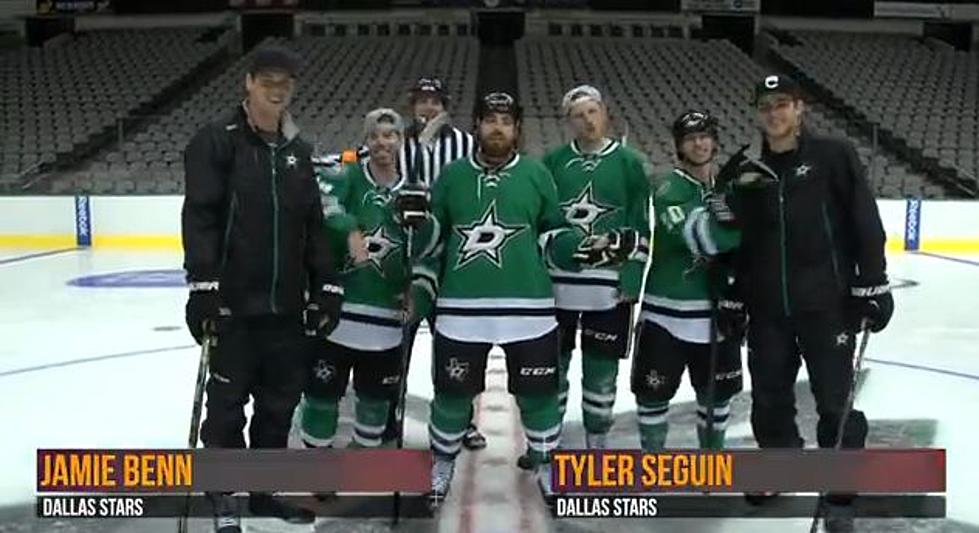 Dallas Stars Players Jamie Benn & Tyler Seguin Join Dude Perfect for Hockey Trick Shots