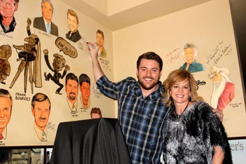 Chris Young Honored With Caricature at Posh Nashville Restaurant the Palm