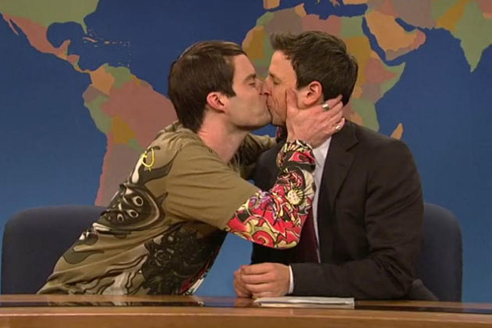 Stefon Loses It Before Making Out With Seth Meyers on ‘SNL’s’ Weekend Update