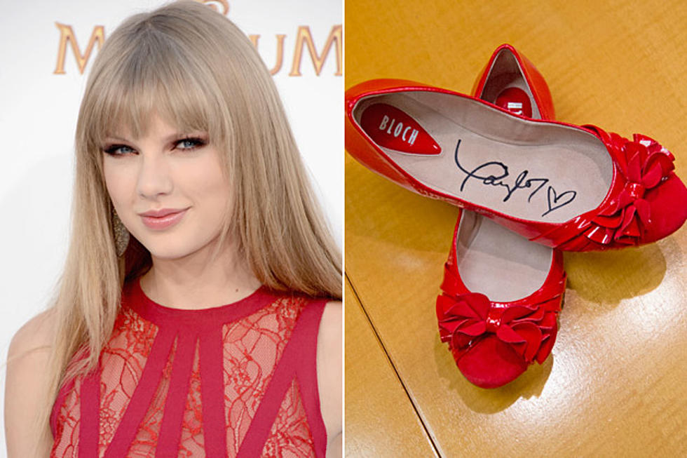 Taylor Swift Donates Red Shoes to Raise Money for Charity