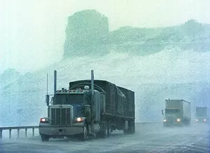 Driving in the Snow in Laramie, Wyoming (Video)