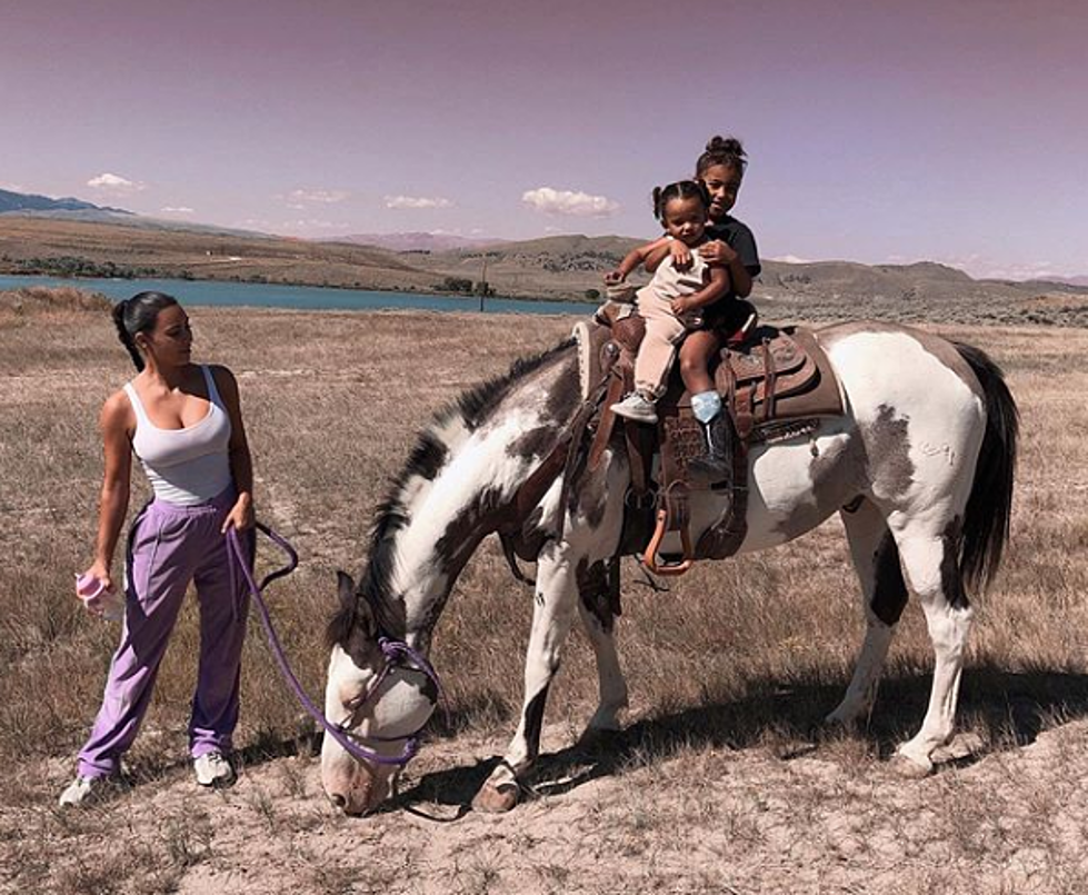 Kim Kardashian Shares Photos of Children In Wyoming In Cowboy Gear