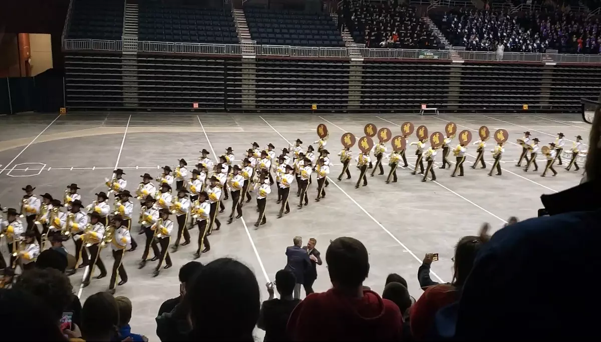 UW Marching Band Shows Off Their Moves at Casper Events Center