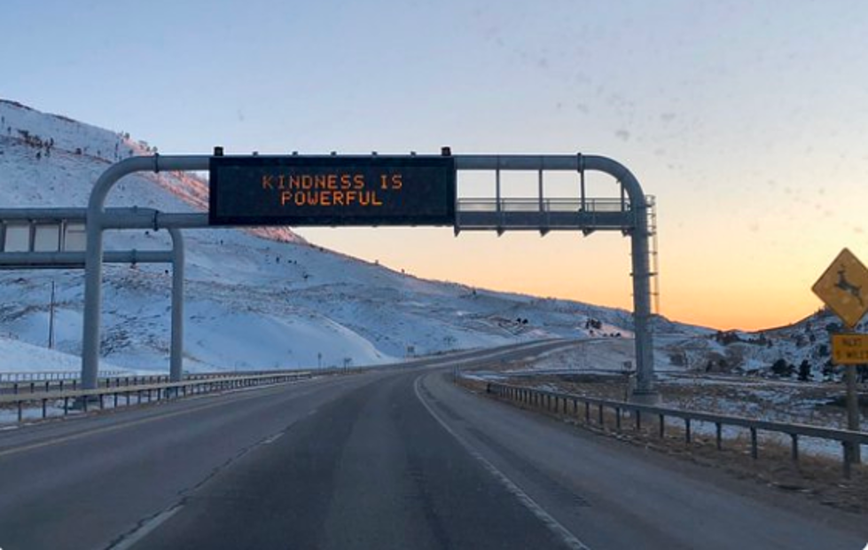 Sheridan Resident Shares Positive Message With Casper Road Sign