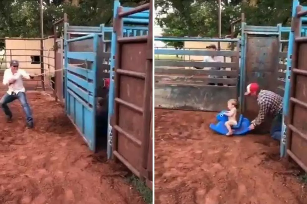 WATCH: Happiness Is This Toddler Riding His ‘Horse’ In Home Rodeo