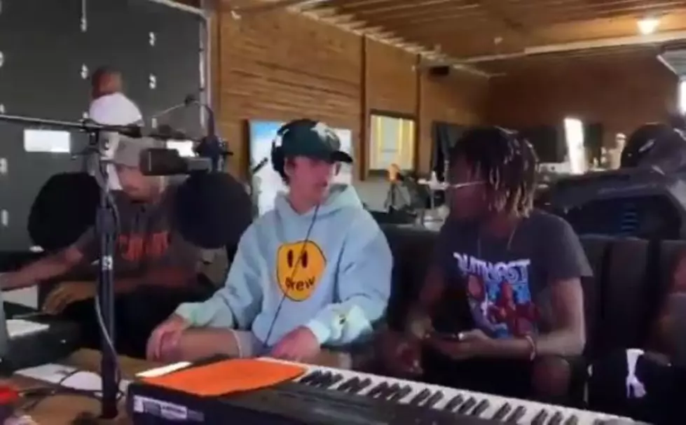 WATCH:  Justin Bieber Making Music At Kanye West's Wyoming Ranch