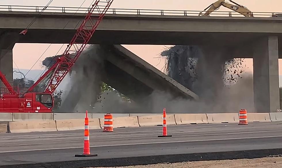 WATCH: Casper Southbound I-25 Bridge Sections Being Demolished