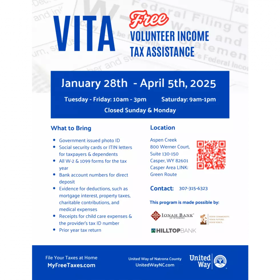 United Way of Natrona County Offering Free Tax Preparation Services