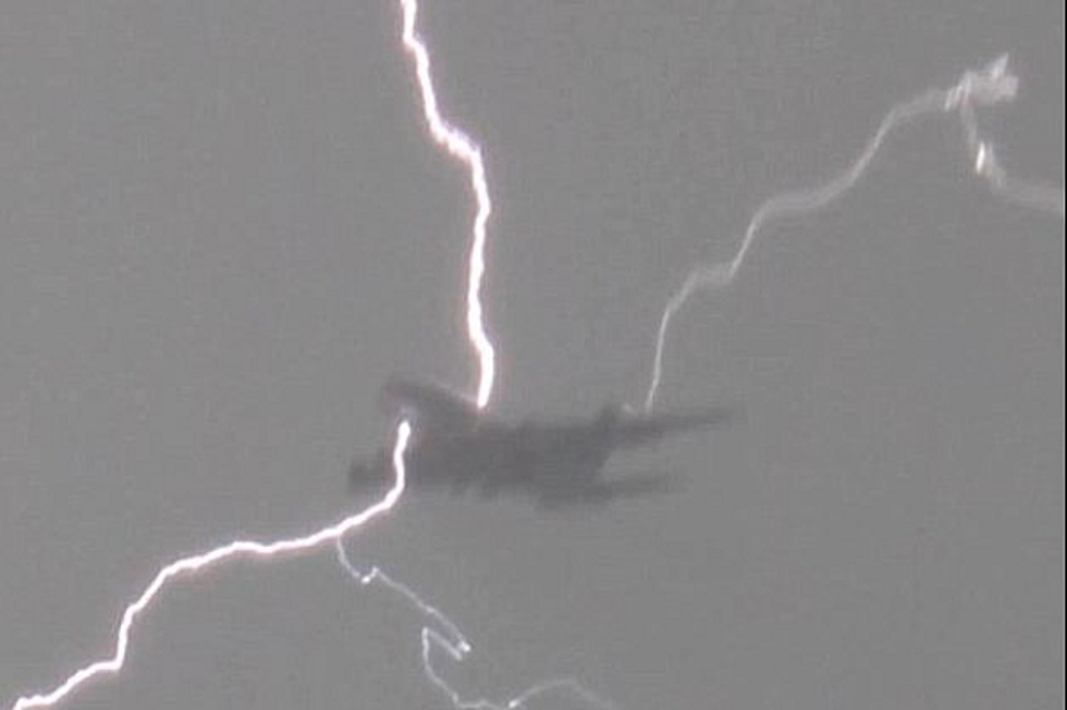 Lightning Bolts On A Plane