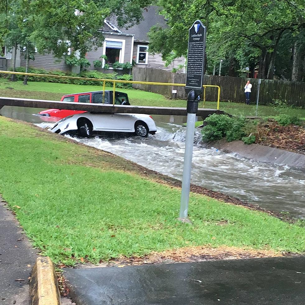 Severe Flooding Sweeps Vehicles Away In Lake Charles [VIDEO]