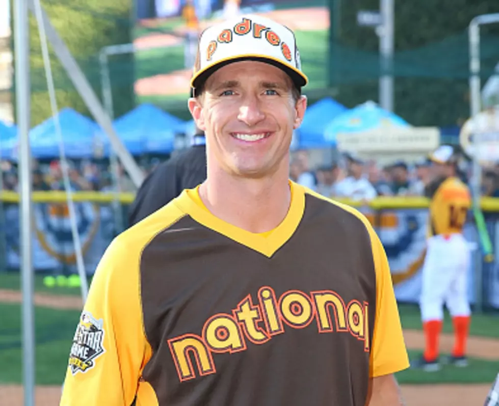 Watch Drew Brees Hit A Home Run In MLB’s Celebrity Softball Game Last Night