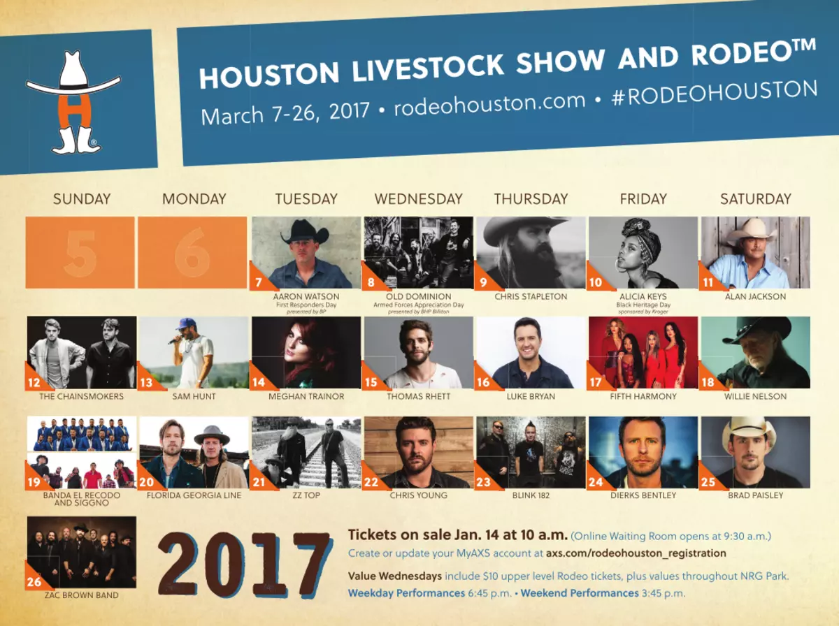 Rodeo Houston Announces 2017 Lineup