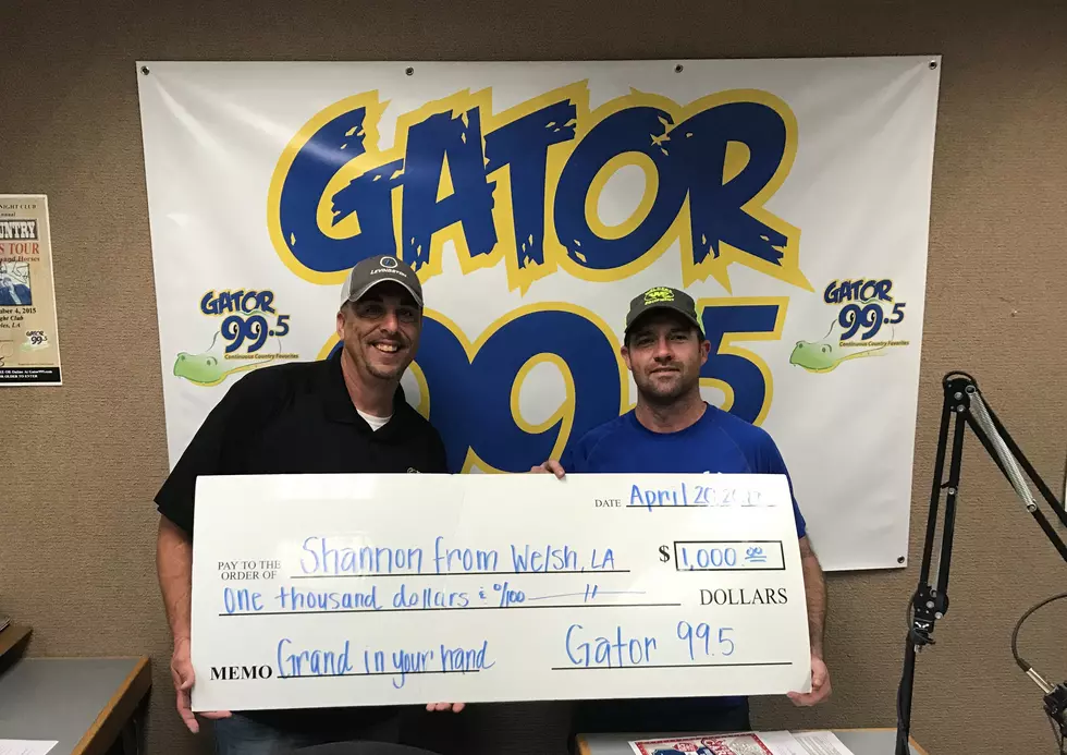 Gator 99.5 Newest “Grand In Your Hand” Winner From Welsh