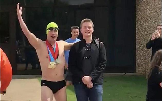 A Dad Wearing A Speedo Picks Up His Son From Middle School- [VIDEO]