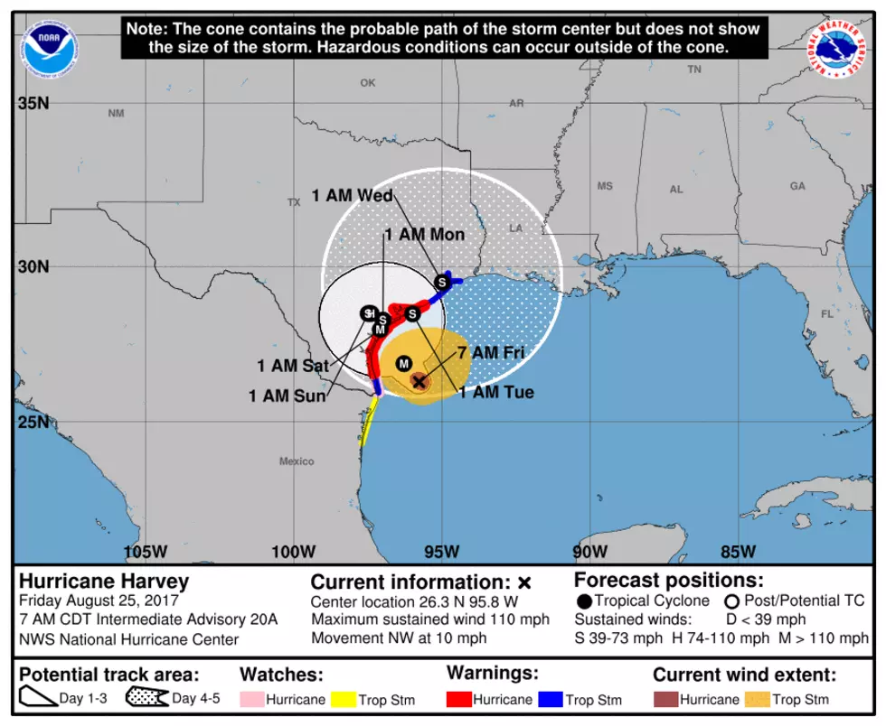 7am Update on Hurricane Harvey &#8212; Now Almost Category 3