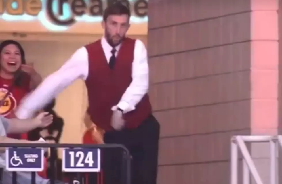 Houston Rockets Usher Breaks Out In Dance During Intermission