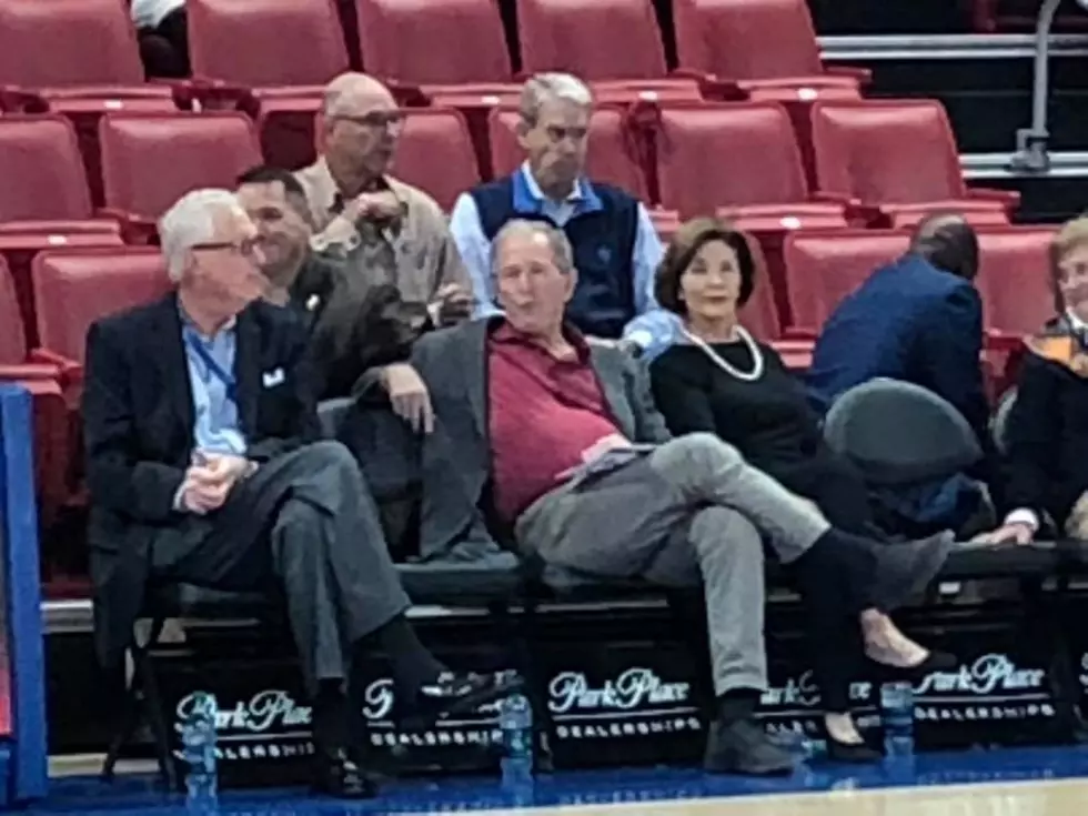 President Bush Was At McNeese Basketball Game Last Night