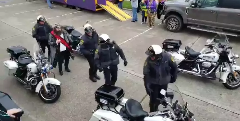 Calcasieu Parish Deputies Do The Cupid Shuffle During Mardi Gras 