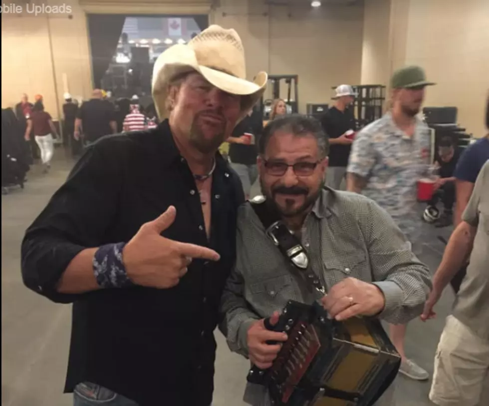 Jo-El Sonnier Plays Accordion On Stage With Toby Keith