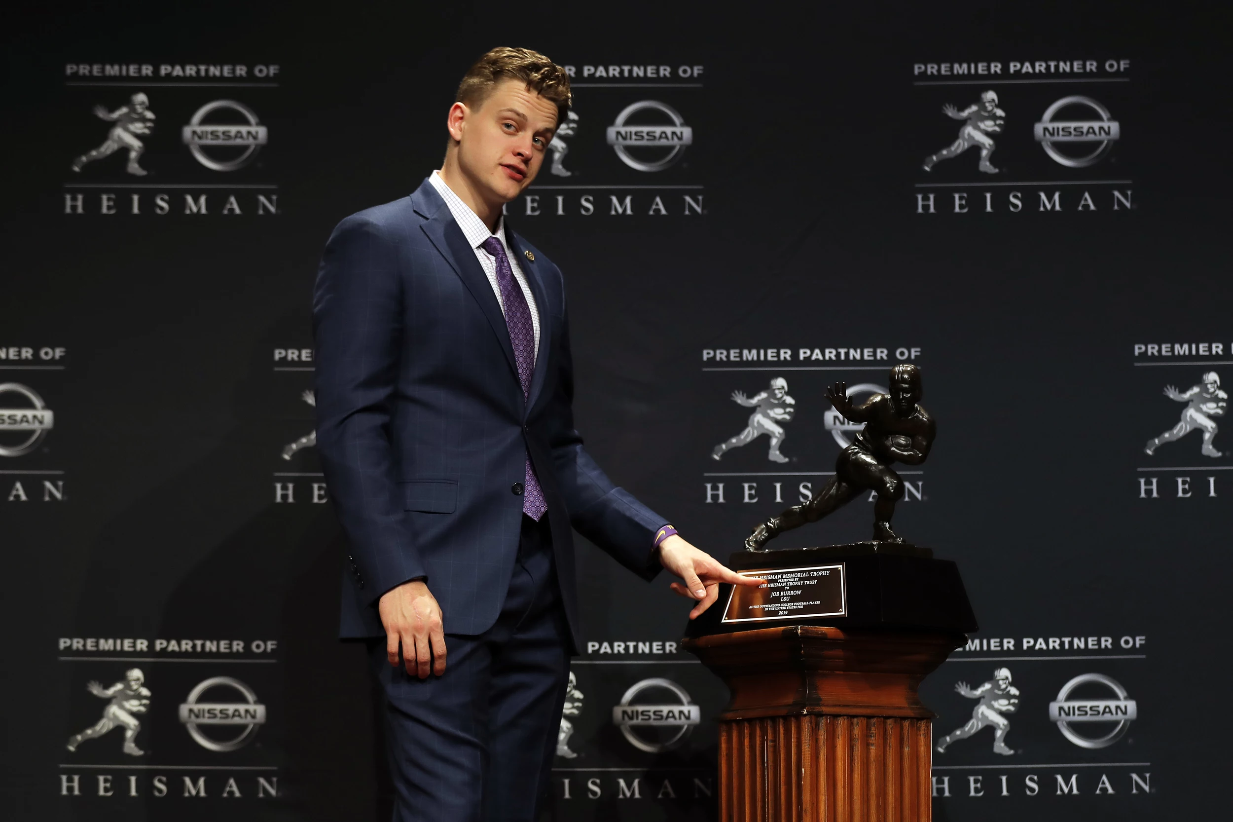 Cincinnati Bengals quarterback Joe Burrow is all smiles on the podium  News Photo - Getty Images