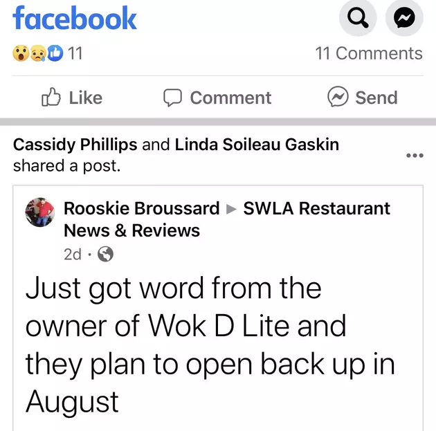 Wok D'Lite Not Closed for Good, Per Local Facebook Page