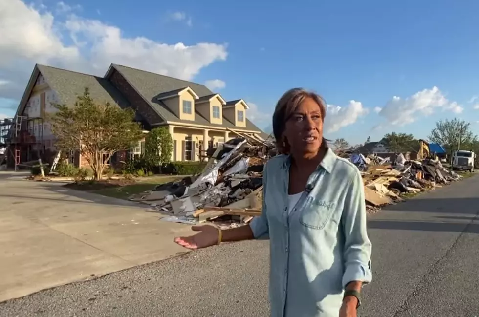 ABC's Robin Roberts Surveys Damage In Lake Charles Neighborhood