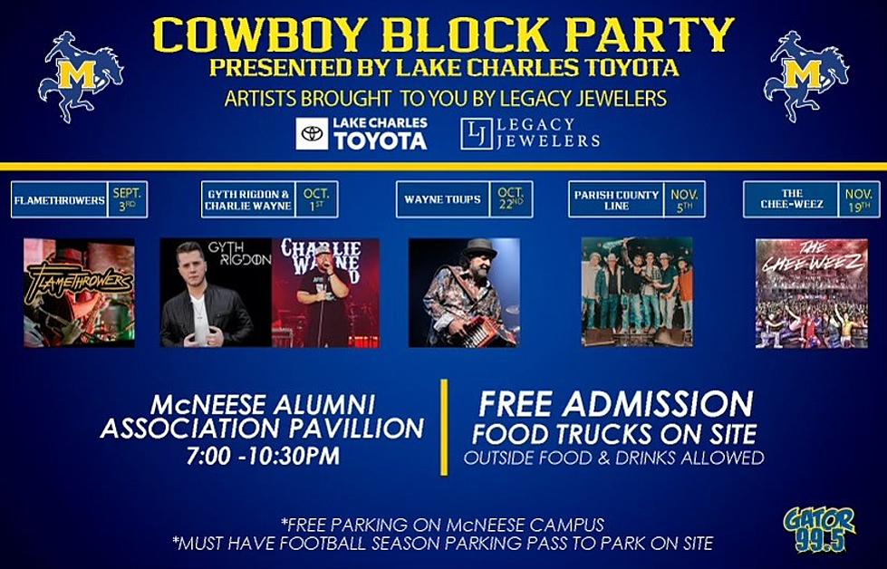 McNeese Friday Night Block Party Concerts Night Before Home Football Games&#8211;Entertainment Lineup