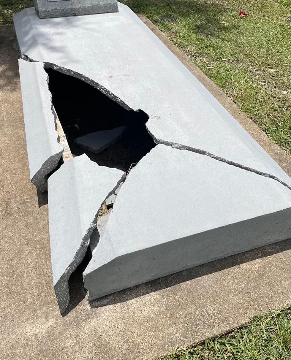 Graves Vandalized At Dutch Cove Cemetery in Sulphur