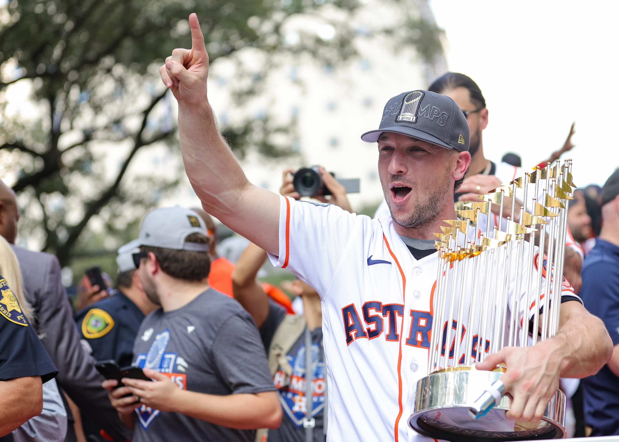 HOT HOT!! Houston Astros 2022 Baseball Team Trophy Champs T-Shirt