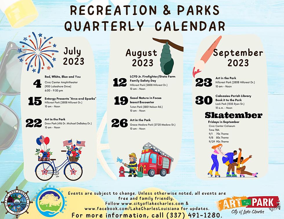 City of Lake Charles Announces More Partners in Parks Events