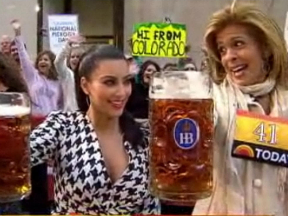 Kim Kardashian Competes in a Beer Stein-Holding Contest on ‘Today’ [VIDEO]