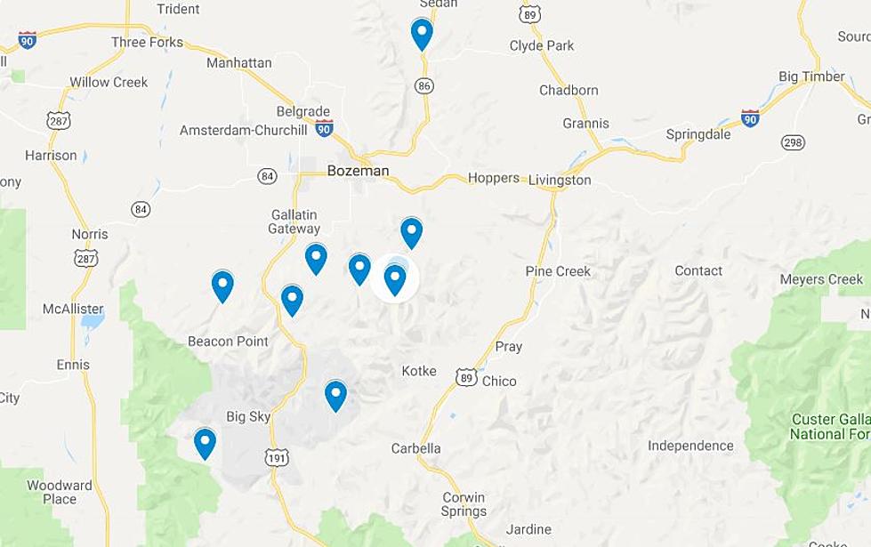 Check Out This Map of Recreational Cabin Rentals Near Bozeman