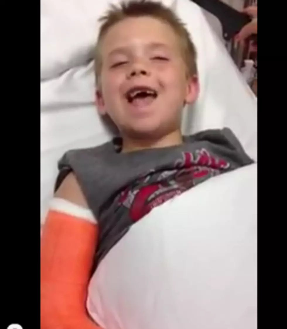 Dizzy Kid Talks Like Frat Boy Due To Anesthesia Post-Surgery [VIDEO]