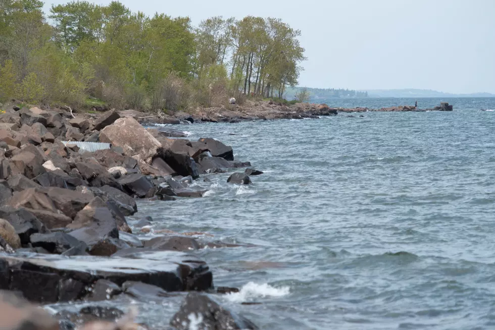 Brighton Beach shoreline of Lake Superior in Duluth, MN