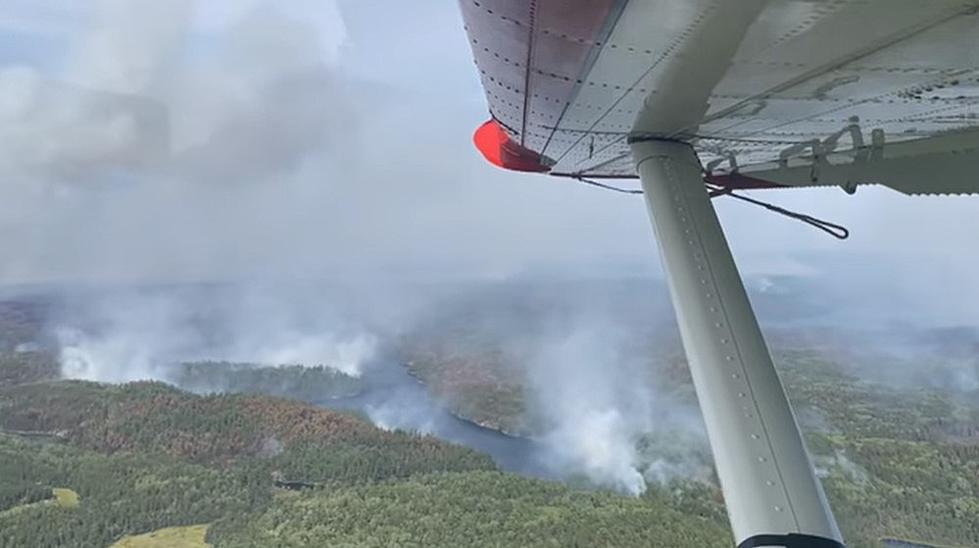 US Forest Service Shares Aerial Video Of BWCA Wildfires Burning