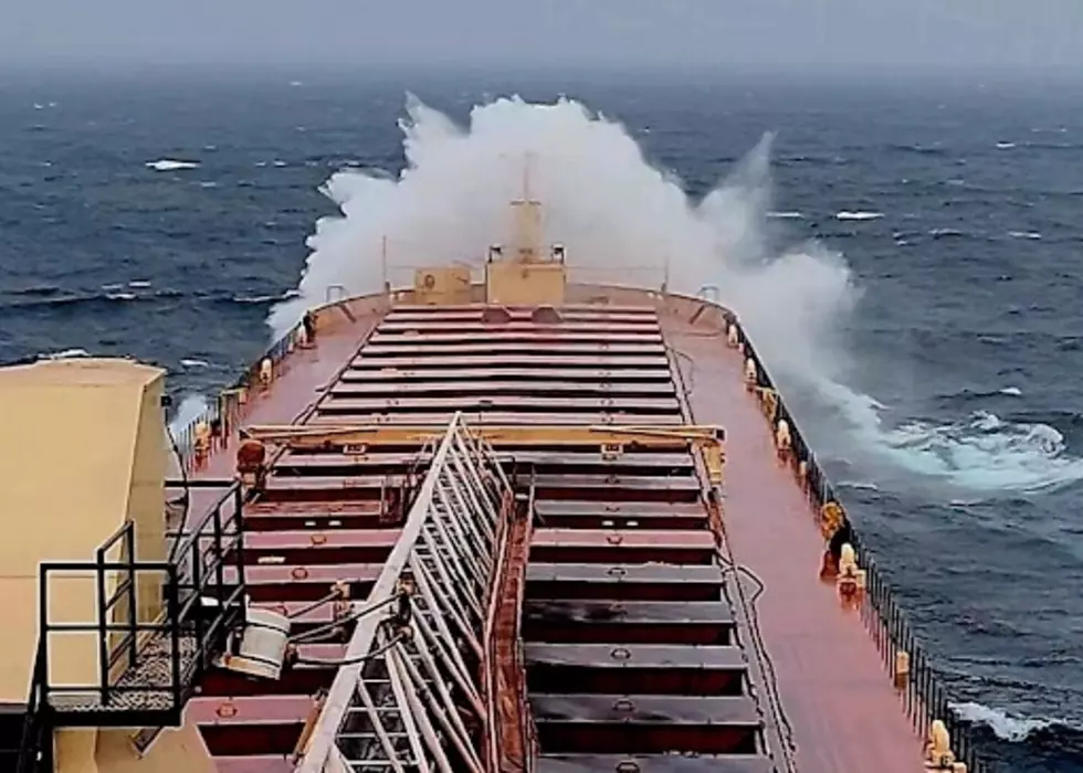 NWS Duluth Shares Photos Of Ship Facing Huge Lake Superior Waves