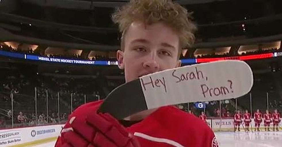 Minnesota High School Hockey Player Goes Viral With Hockey Stick &#8216;Promposal&#8217; On Live TV