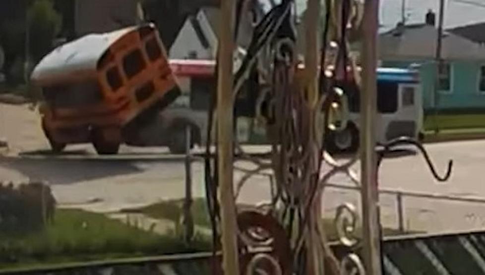 VIDEO: Scary Collision Of School Bus + City Bus Wednesday In Wisconsin