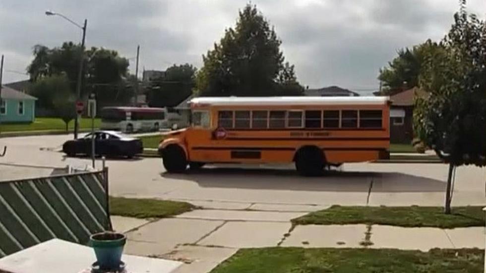 VIDEO: Scary Collision Of School Bus + City Bus Wednesday In Wisconsin