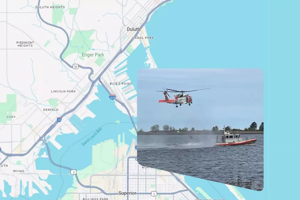 US Coast Guard Helicopter Spotted In Duluth's St. Louis Bay