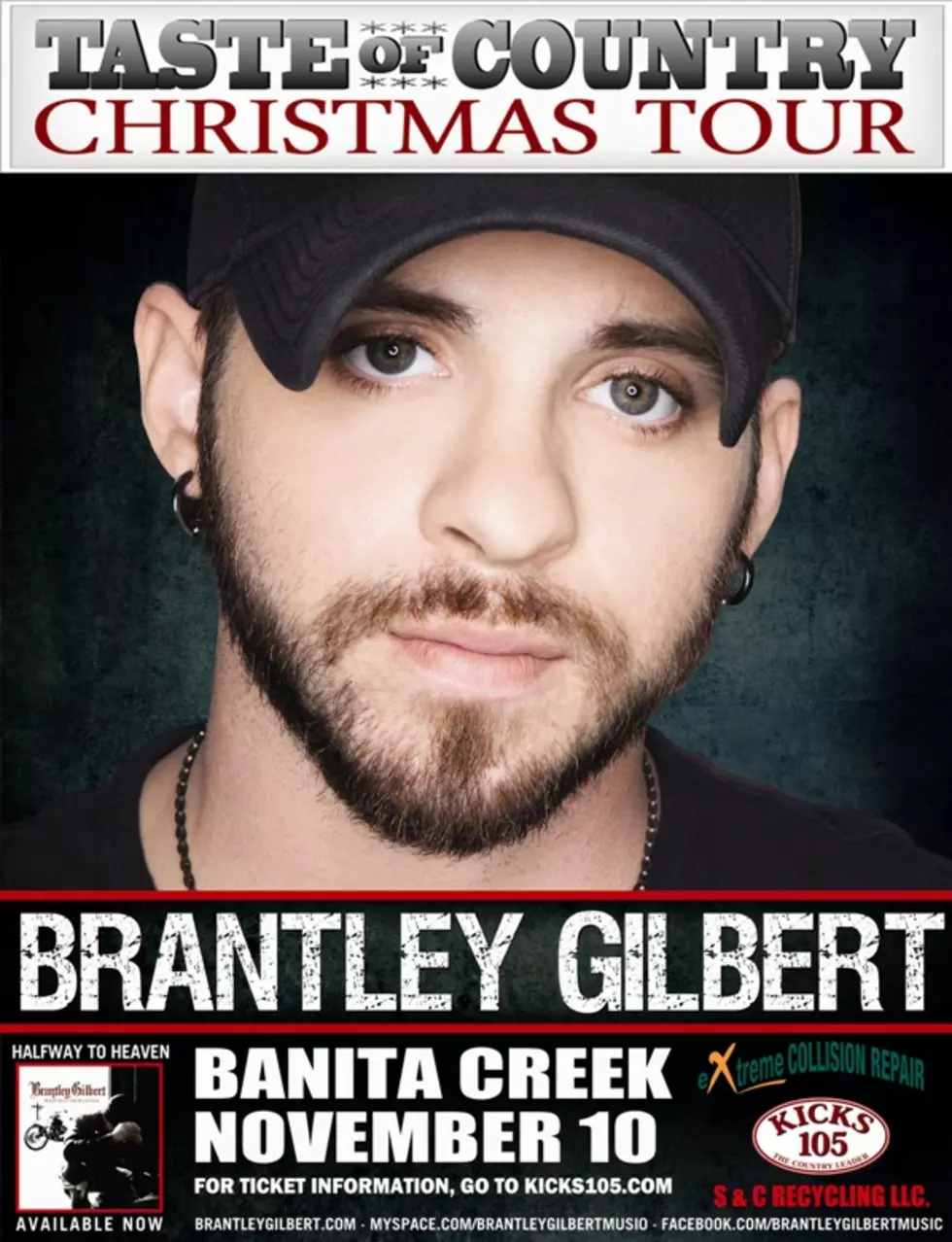 CMA Awards Nominee Brantley Gilbert Coming To Town &#8211; Win Tickets Today!!