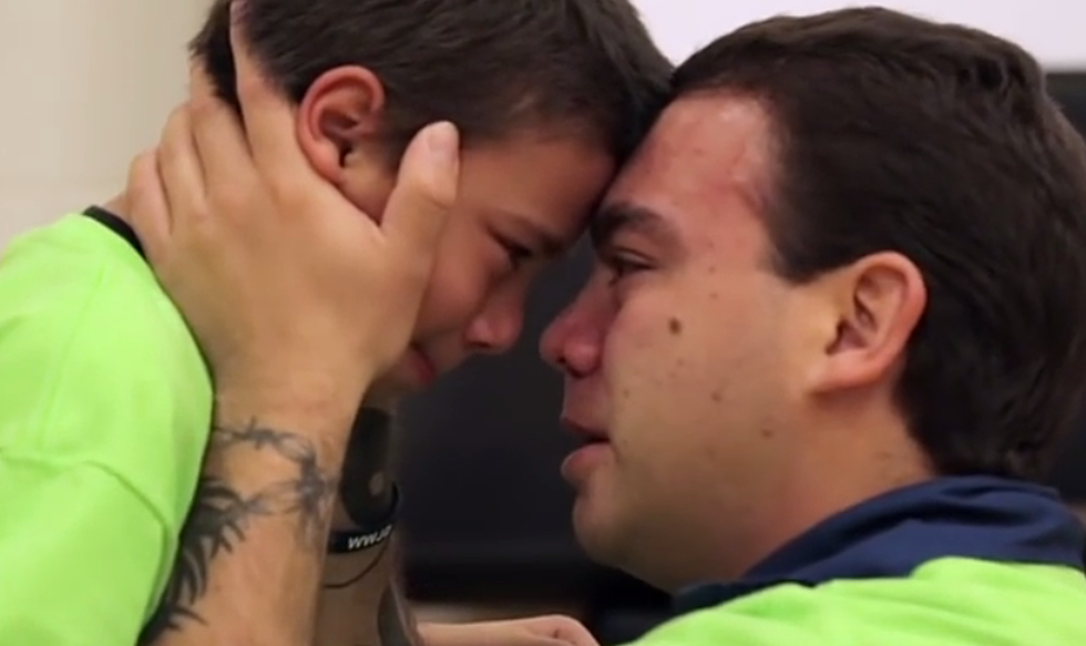 Emotional Video Shows Kids Reuniting with Incarcerated Dads