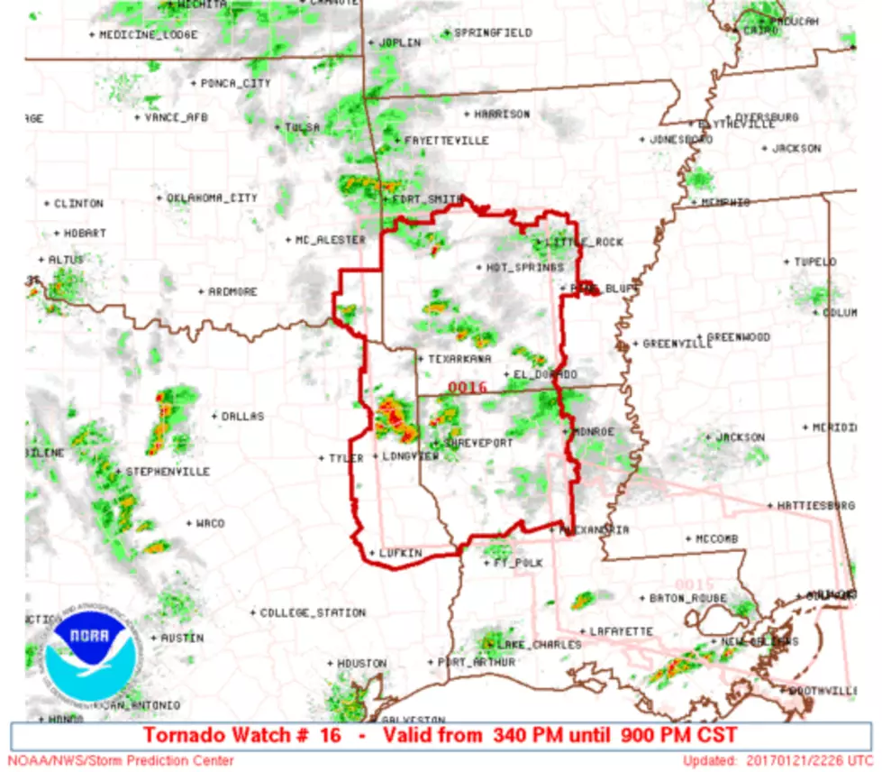 Tornado Watch Issued for Angelina, Nacogdoches Counties