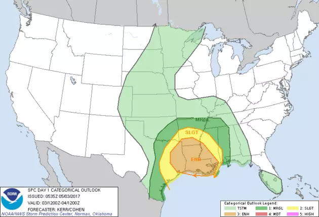 Lufkin/Nacogdoches in the Heart of Severe Weather Forecast