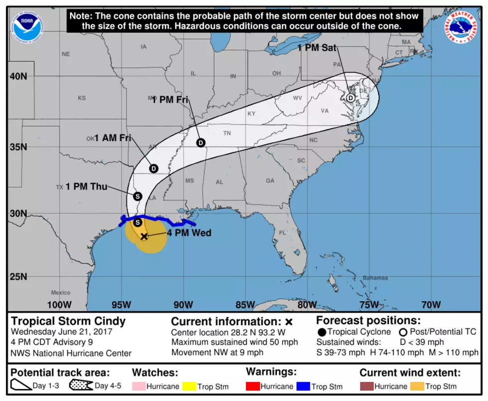 Tropical Storm Cindy Updates