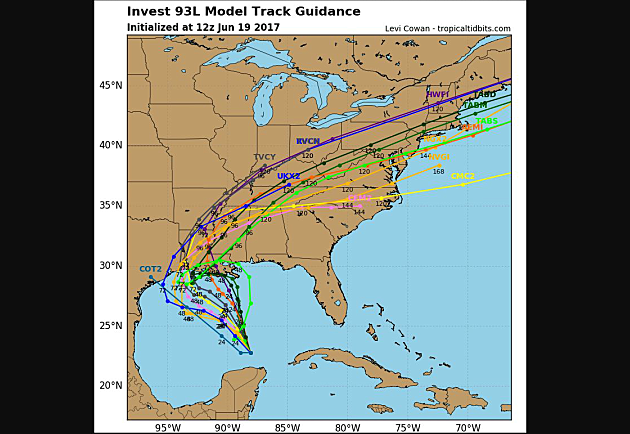 Developing Tropical System Heading Towards Louisiana, Texas