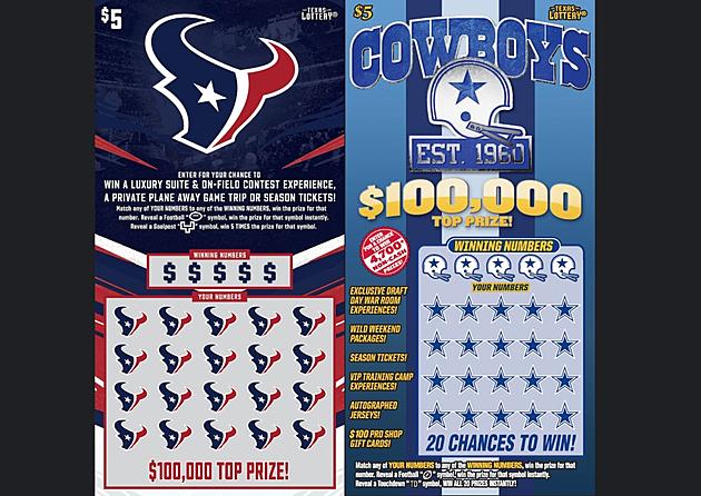 New Texans, Cowboys Scratch Off Lottery Tickets Revealed