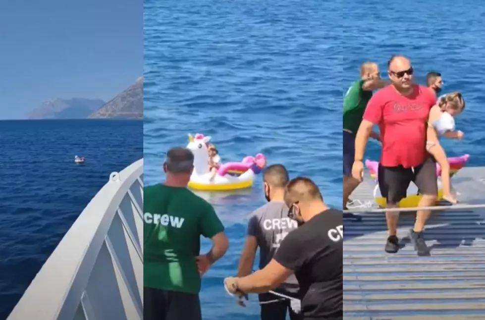 4-Year-Old on Floating Unicorn Swept Out to Sea, Rescued by Ferry