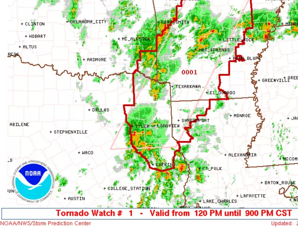 Lufkin and Nacogdoches, Texas Are Now Under a Tornado Watch