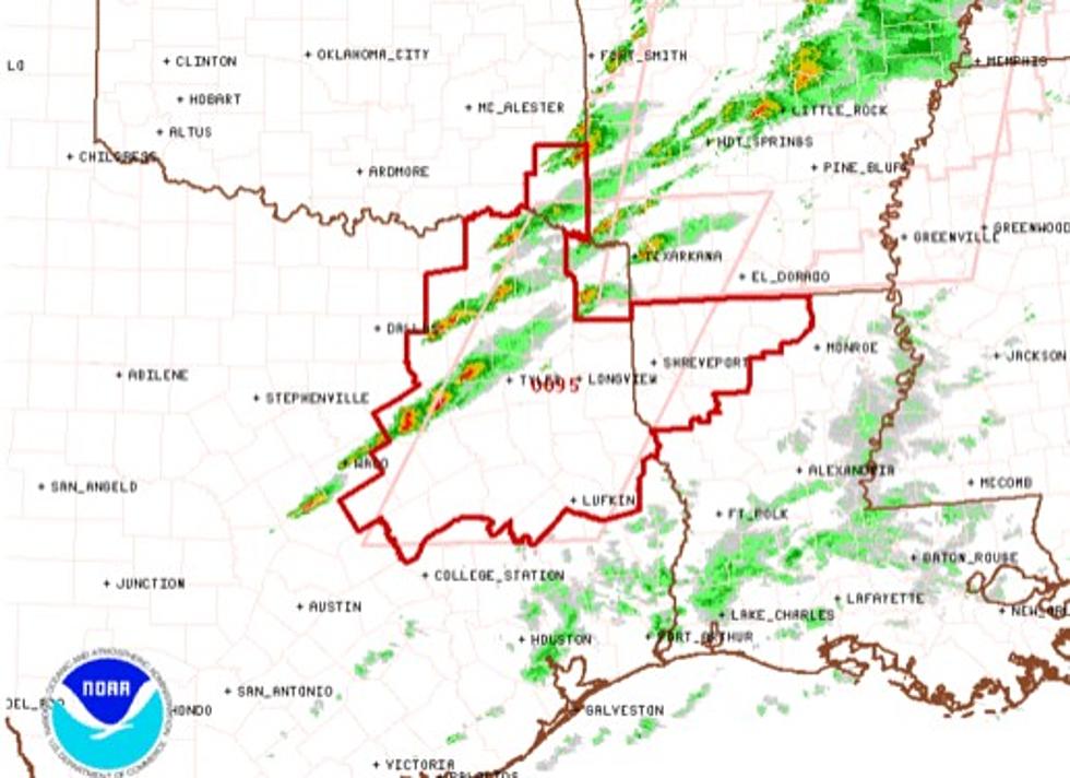 Lufkin and Nacogdoches, Texas Are Now Under a Tornado Watch